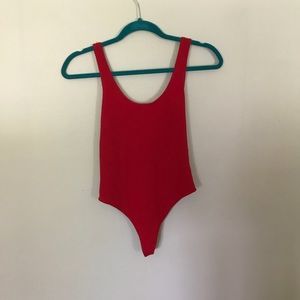 Scoop Neck Thong Body Suit
